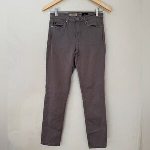 AG Adriano Goldschmied The Prima Cigarette Jeans Womens 27 Grey Mid Rise Stretch